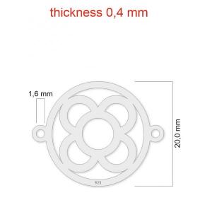 Middle piece round Barcelona tile 20mm